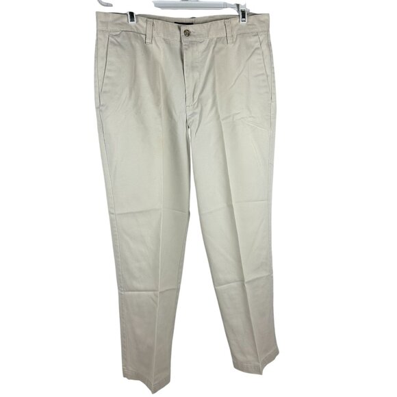 Dockers Mens Khakis No Wrinkle Twill Relaxed Fit Flat Front Pants Size 34/29 - Picture 1 of 7